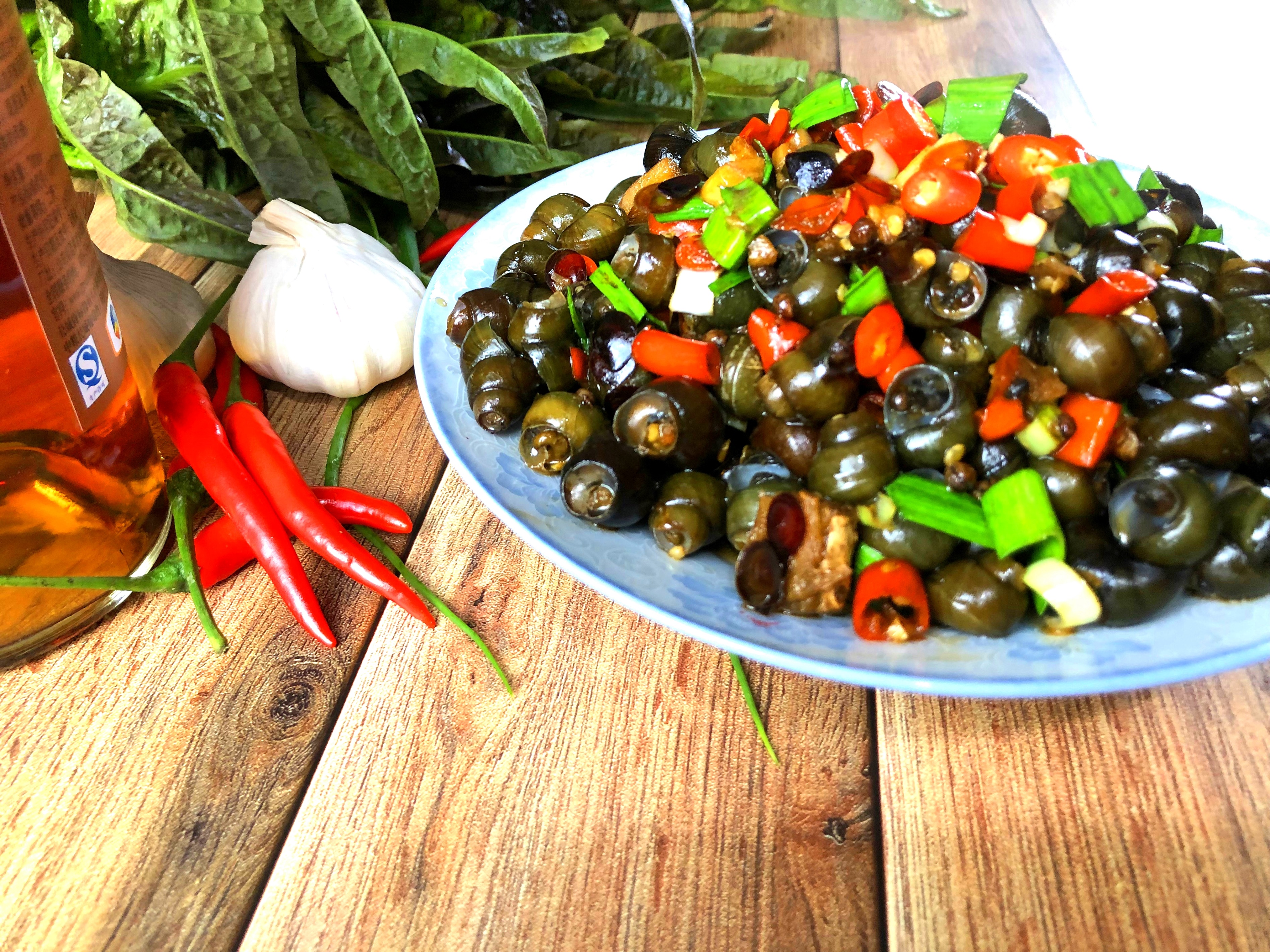 辣炒田螺,想螺快速吐泥沙?记得加这两物品,好吃又干净