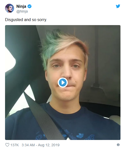 旧直播频道推荐不良内容 主播ninja表示太恶心!