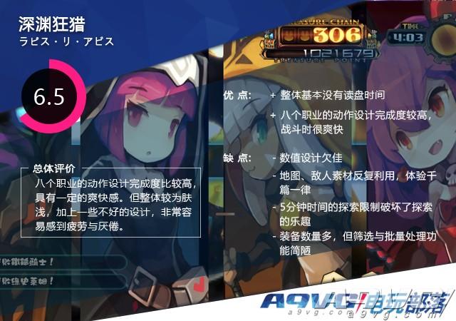 a9vg为《深渊狂猎》评分:6.5/10,详细如下