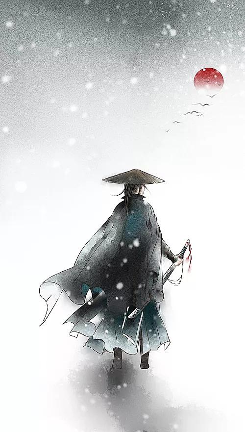 这一程水一重山,亘古永存寄鸿雁!唯美古风山水意境插画欣赏