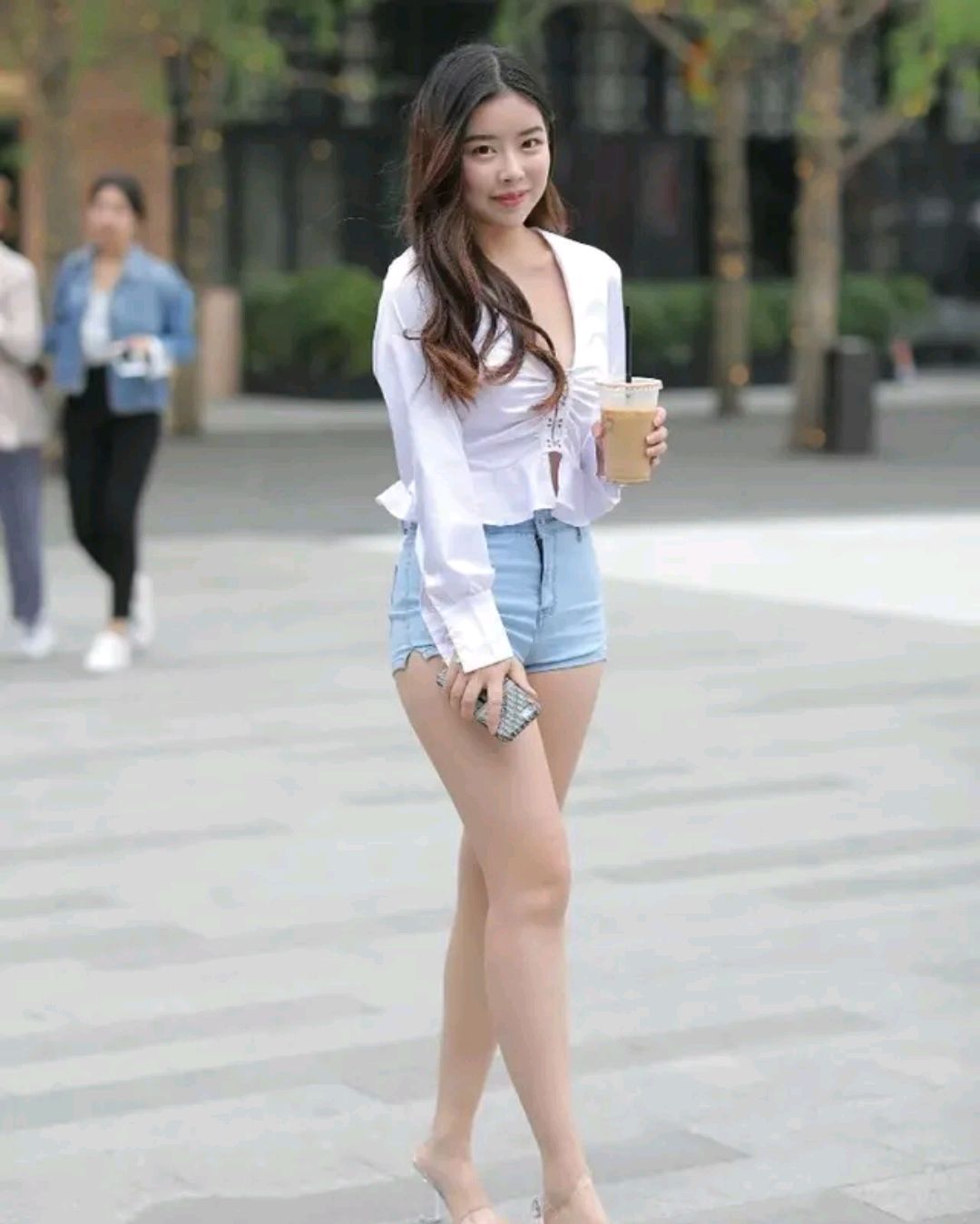 热裤牛仔短裤女神!