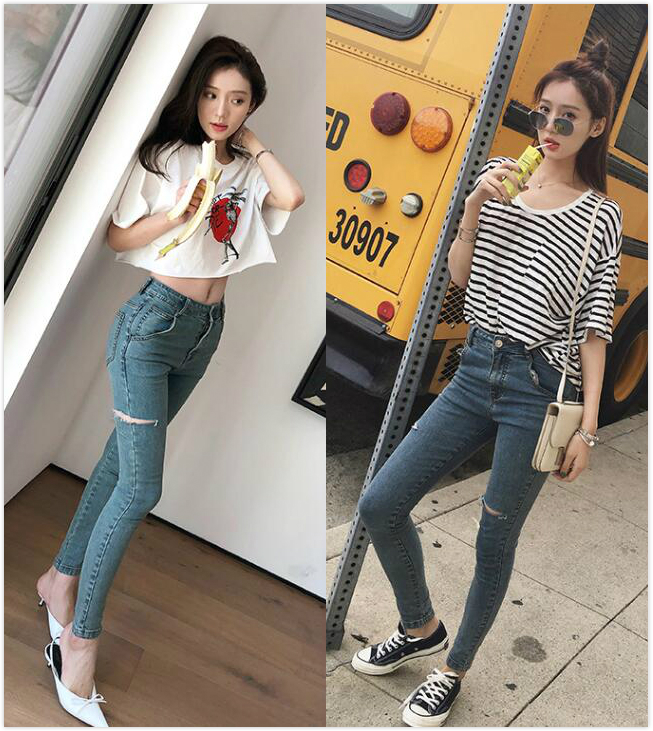 女性时尚:2019年紧身牛仔裤显瘦穿搭指南,穿对衣服时髦太多了