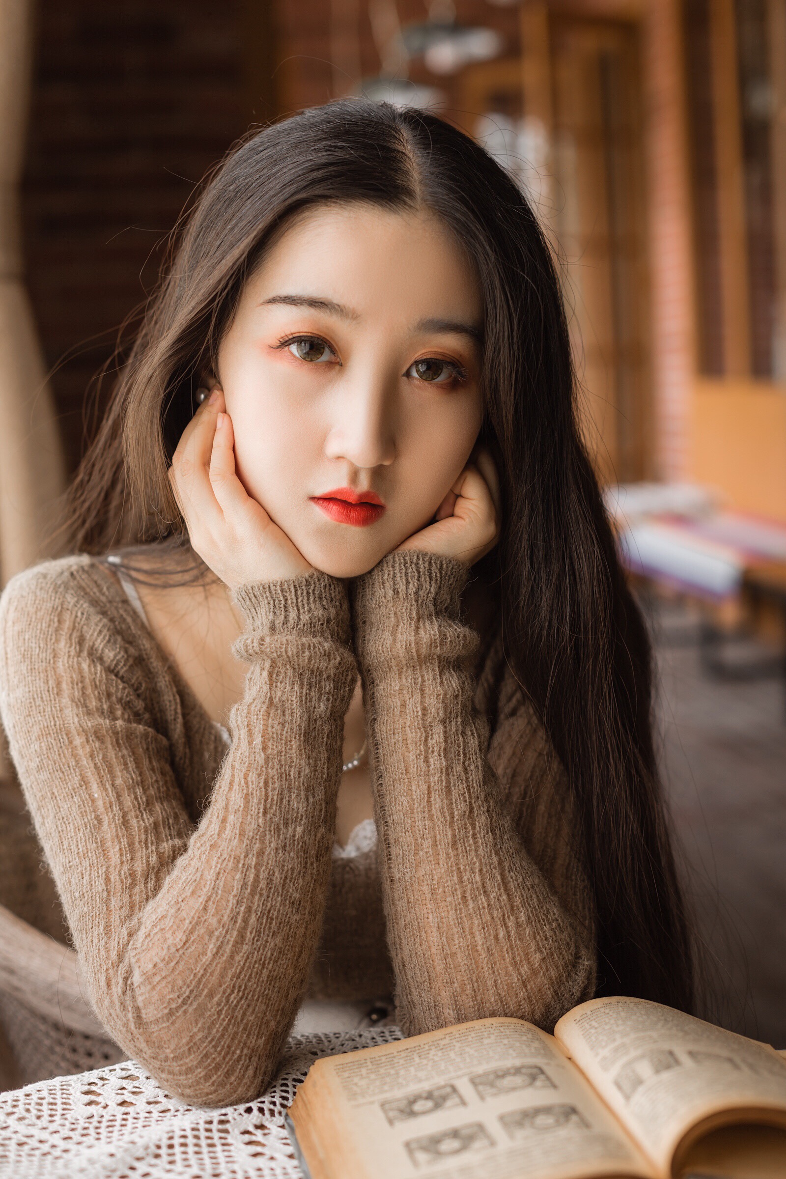 人像摄影 高颜值美女悠闲下午时光