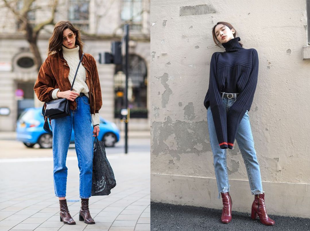 一周七天,做不重样的方头靴女孩!方头靴多种穿搭街拍示范