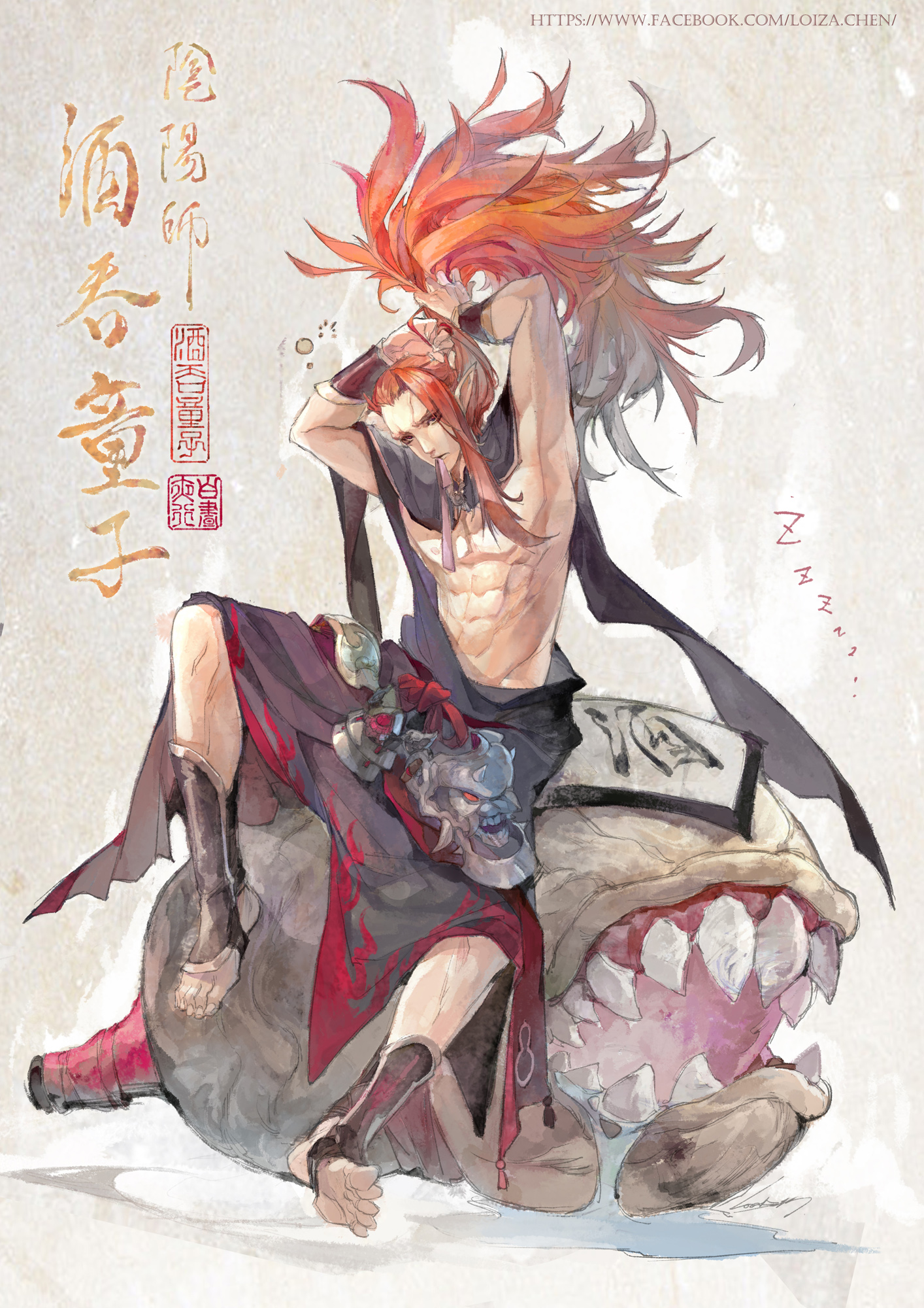 来自台湾的画师loiza画风帅气的同人作品!颇有一些国风的感觉!