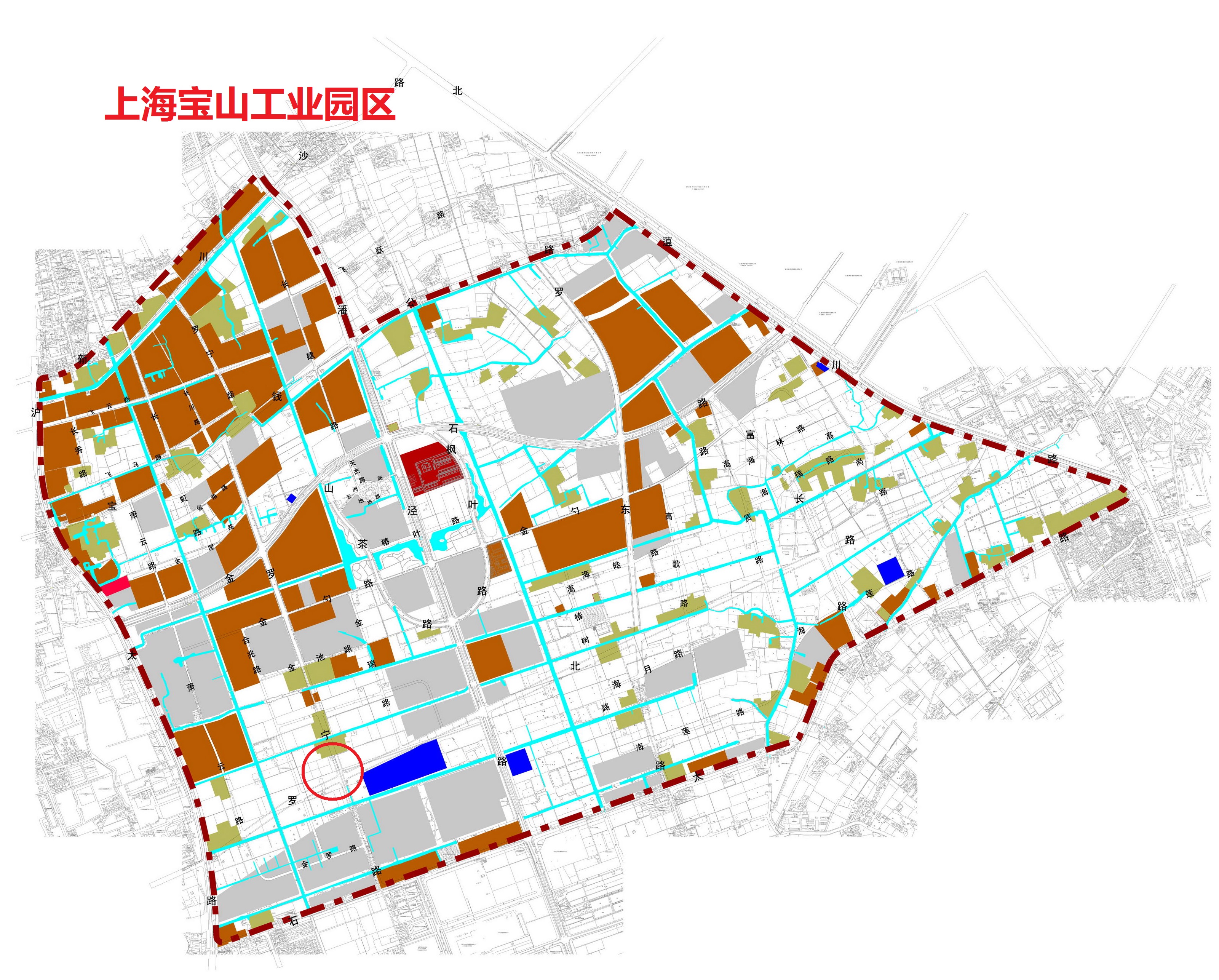上海宝山工业园区进行土地出让,要建设6.8万平方米的居民区