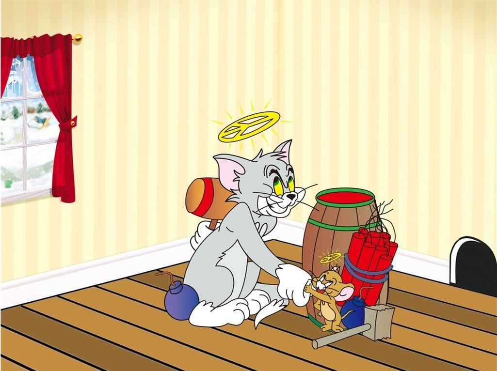 动画《猫和老鼠》,1945年美国电视台一分钟,毁童年,熊孩子含泪