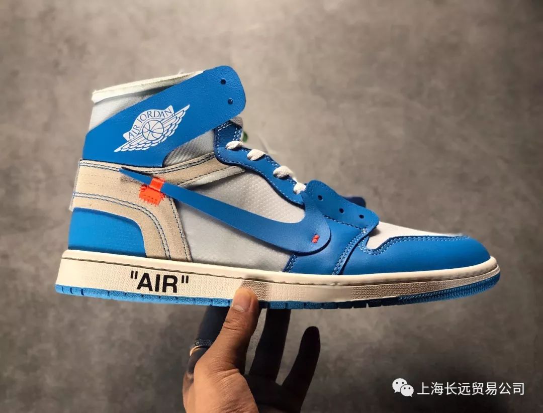 aj1 ow联名北卡蓝 off-white x air jordan 1 unc