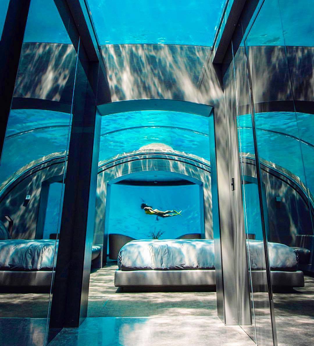 住在水底下鱼在天空游!三万一晚的马尔代夫酒店,蹲厕都能看鲨鱼