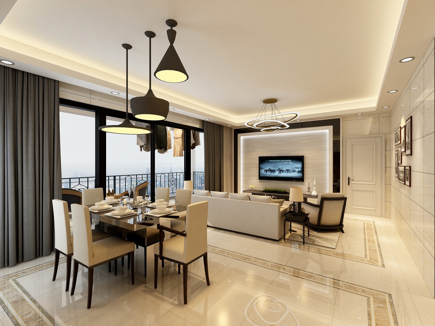 128平米的房子能装修成什么效果?现代简约风格三居室装修案例!