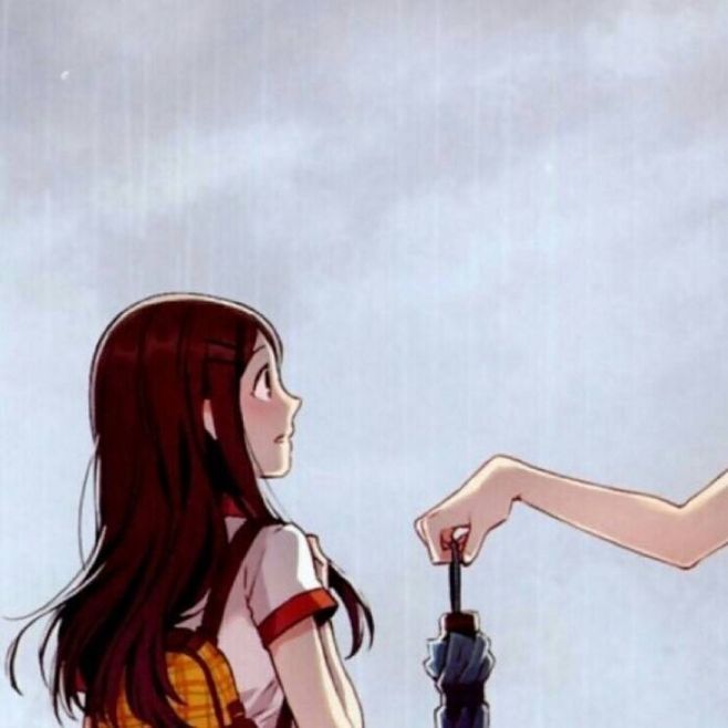 二次元热恋情侣头像——喂,要不要吃百醇?这可是我最喜欢的!