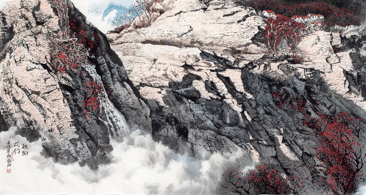 刘燕声老师结构清晰的山水画欣赏