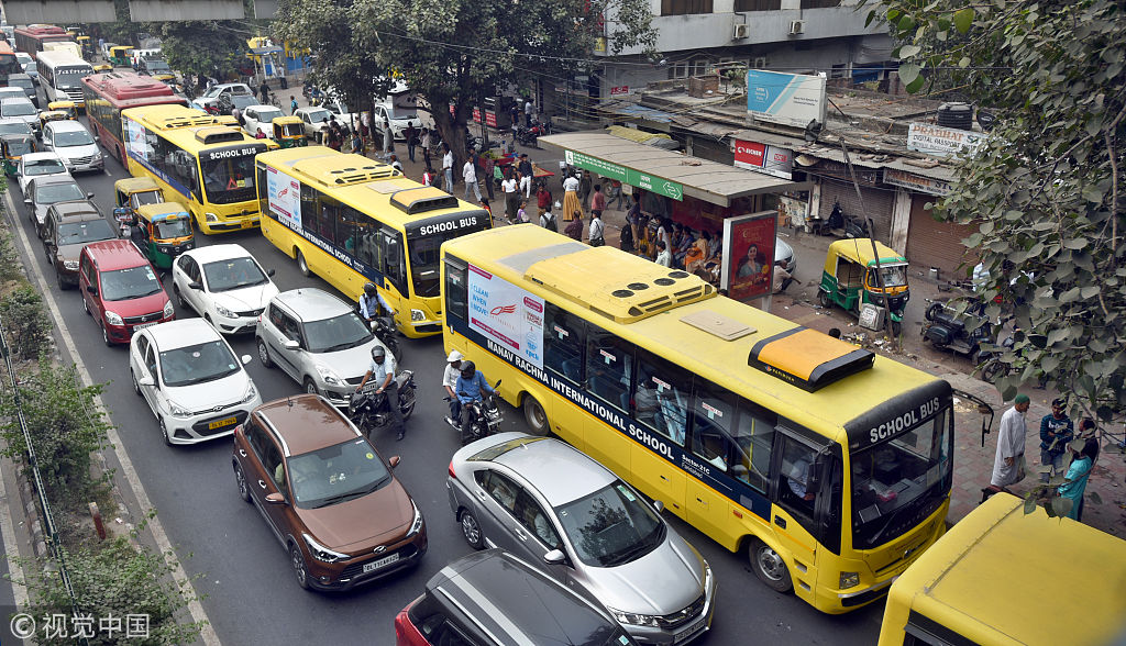 印度校车装上空气净化器