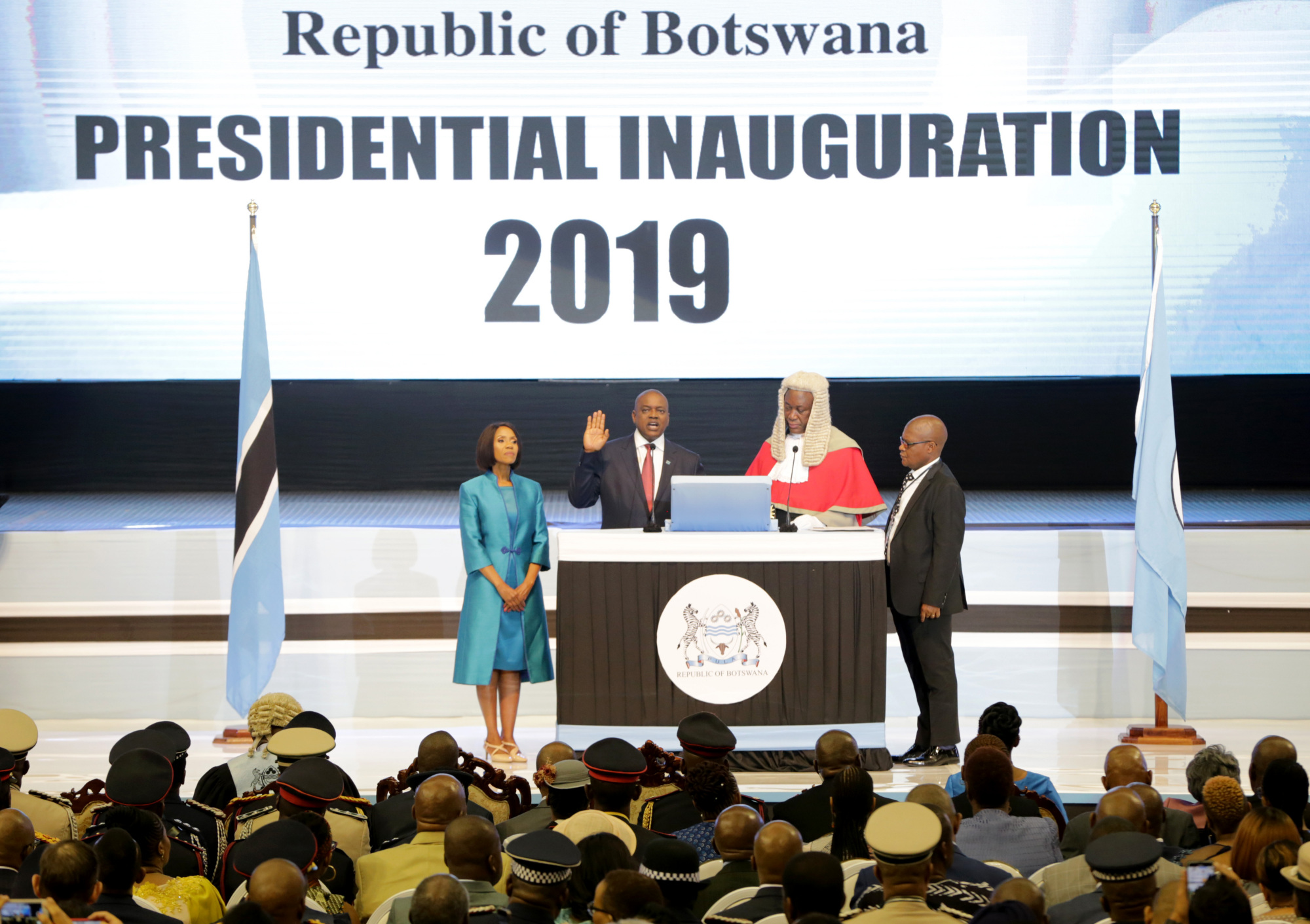 博茨瓦纳总统马西西宣誓就职