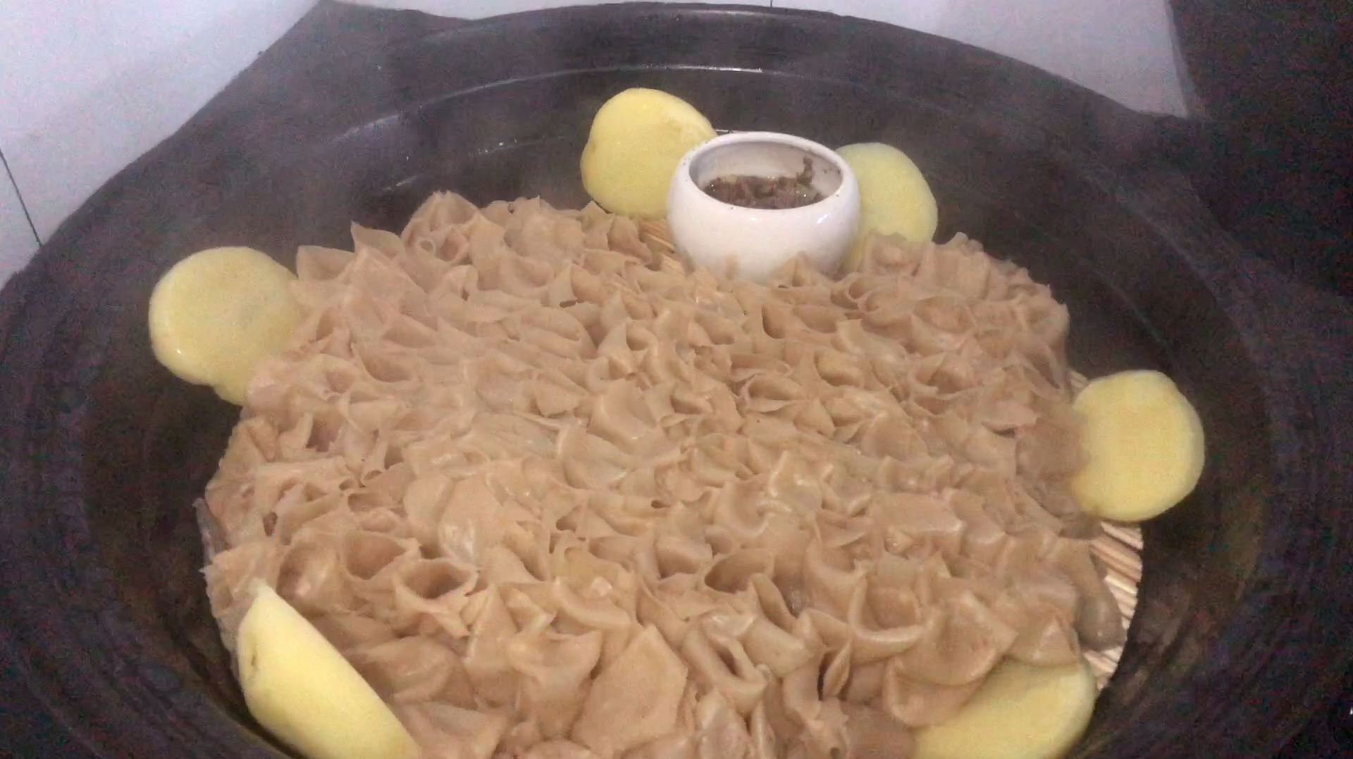 山西传统羊肉蘸汁莜面栲栳做法,宅在家,你也可以试试