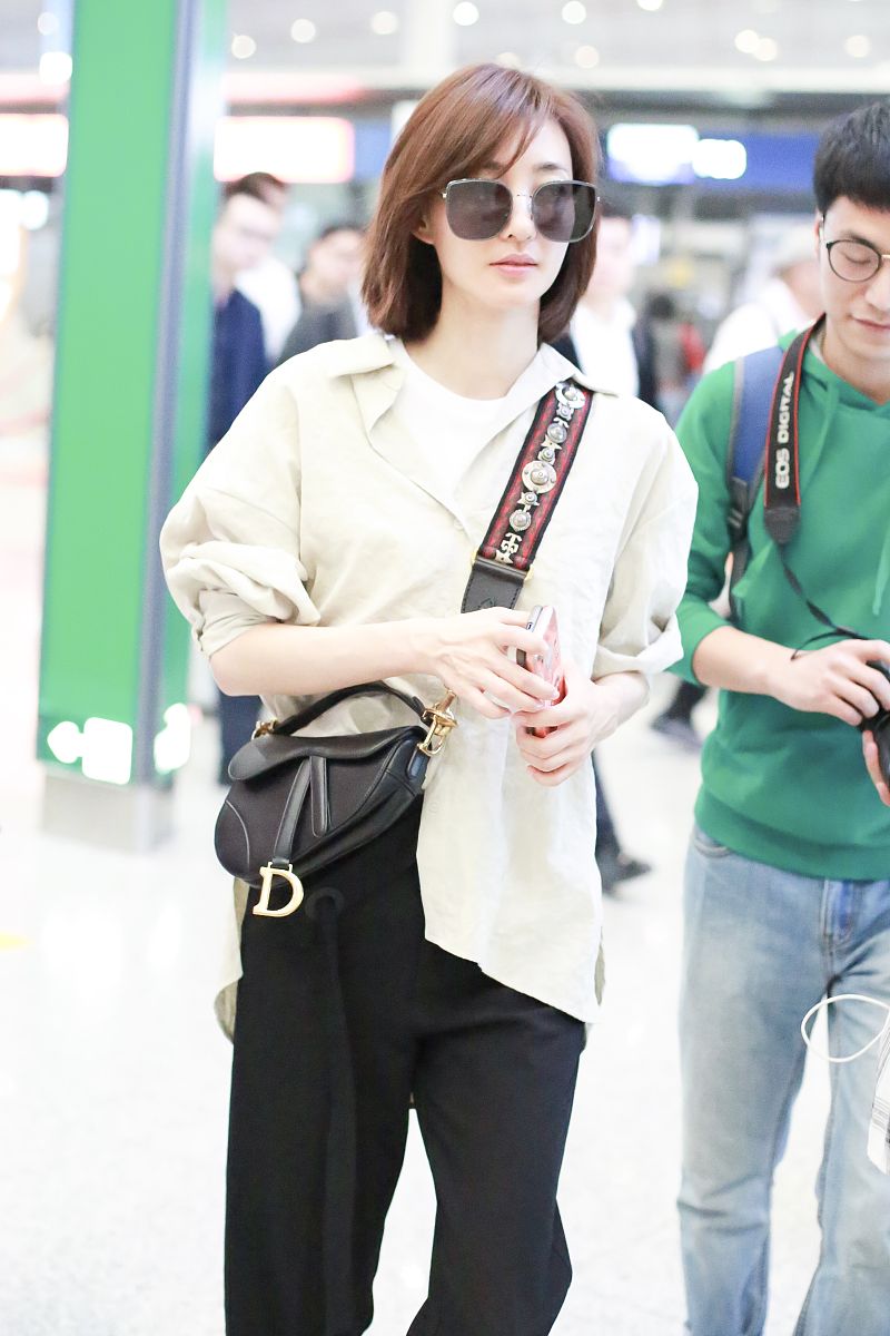 2019年4月17日,北京,王丽坤机场街拍.