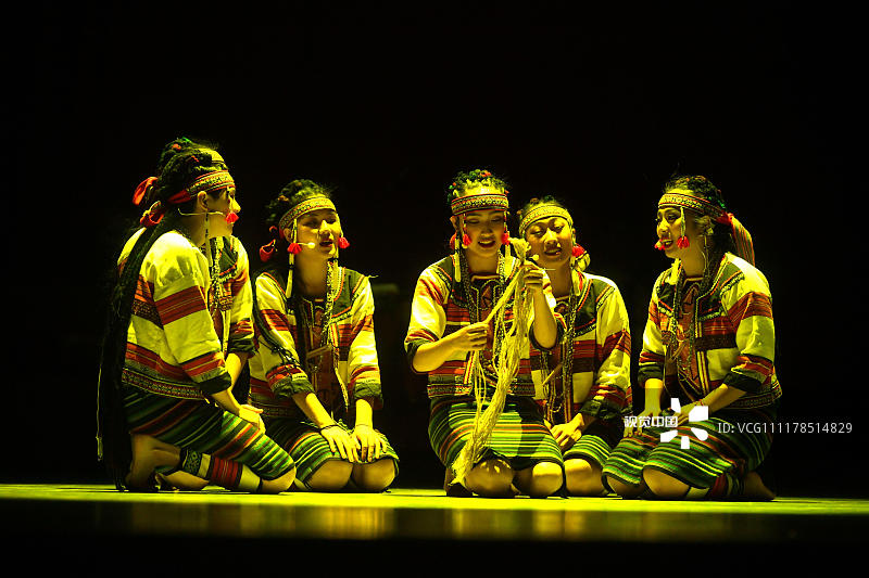 中新社:福州:台湾泰雅族群乐舞亮相福建艺术节