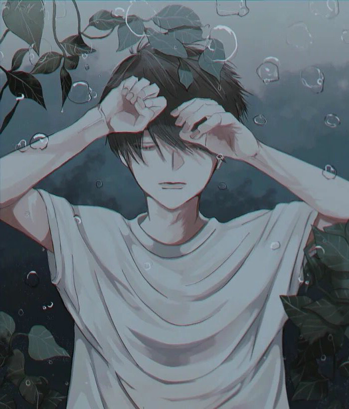 忧郁气质小哥哥插画,浅瞳色眼睛,超迷人