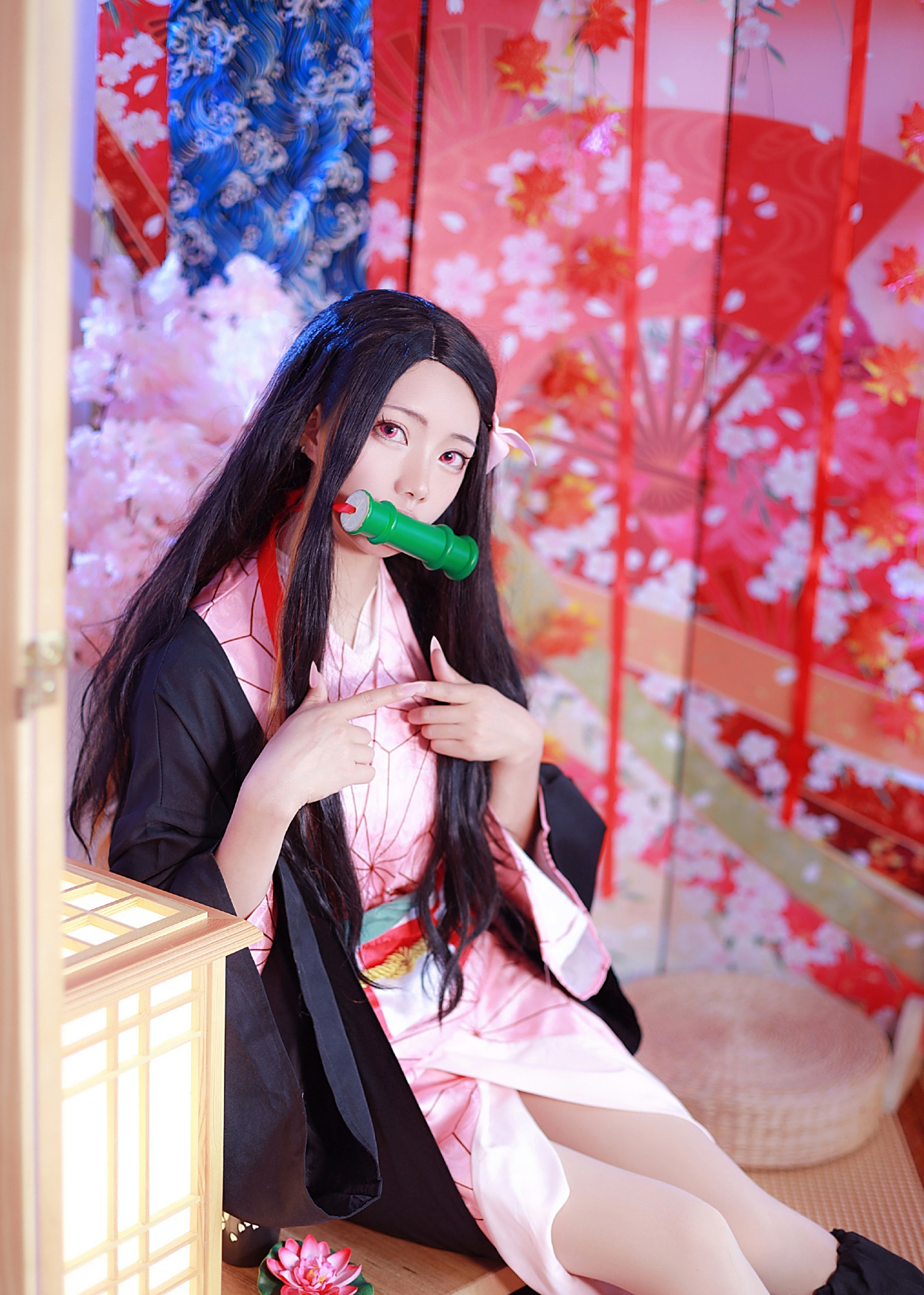 cosplay:这位灶门祢豆子的颜值很高呢