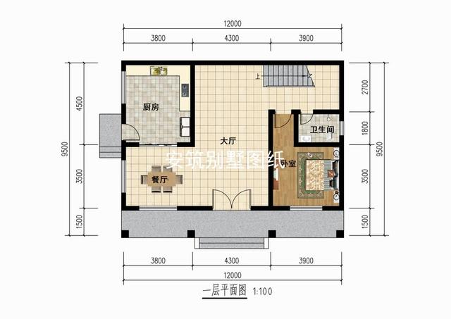 一百个平方别墅设计图图片