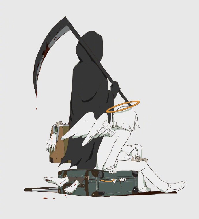 分享来自画师avogado6的作品—天使&死神!