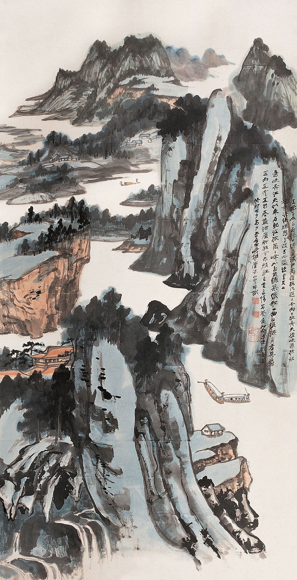 传世经典:墨彩辉映劲拔飘逸,张大千写意山水欣赏集二