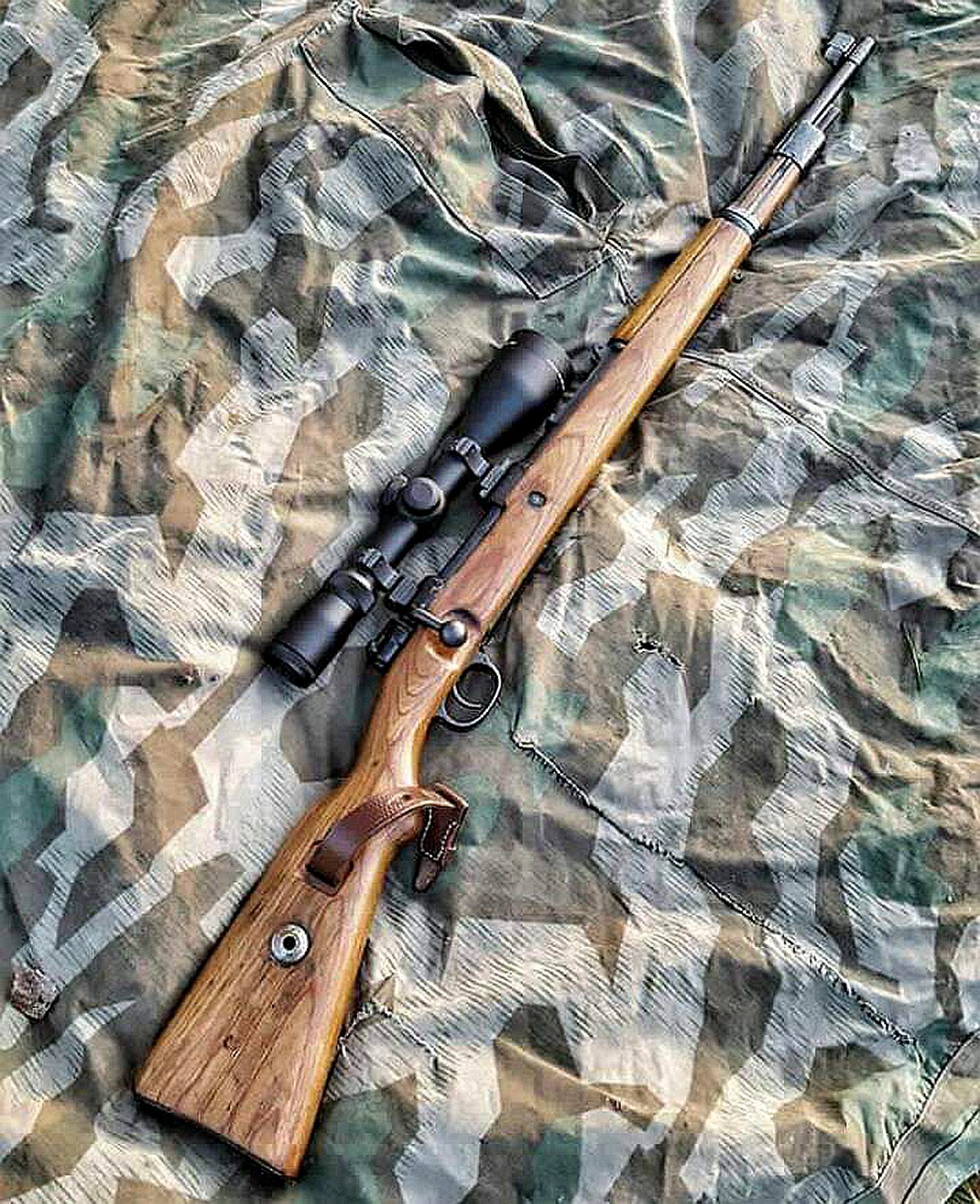 kar98k步枪,由gew 98毛瑟步枪改进而来,kar 98k步枪是第二次世界大战