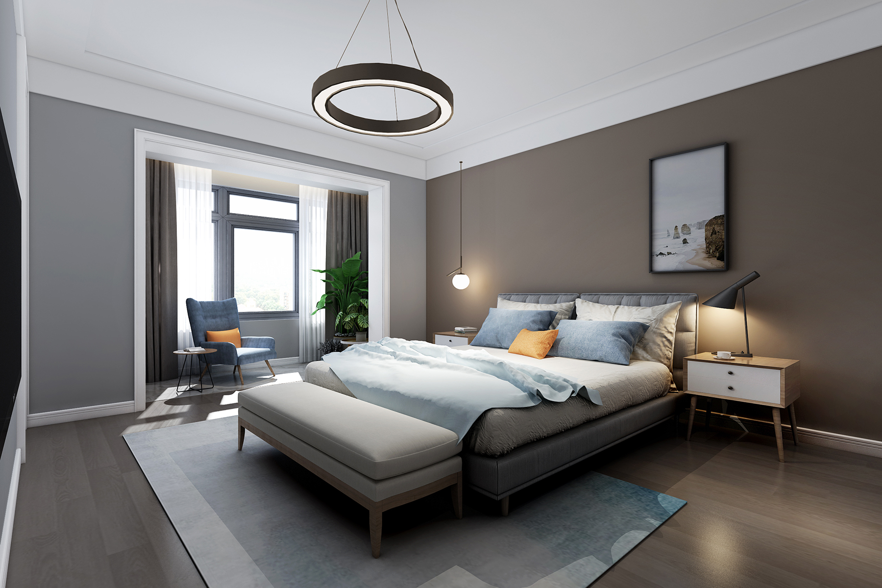 220㎡现代简约丨暖色调搭配轻松的舒适感,你确定不pick一下