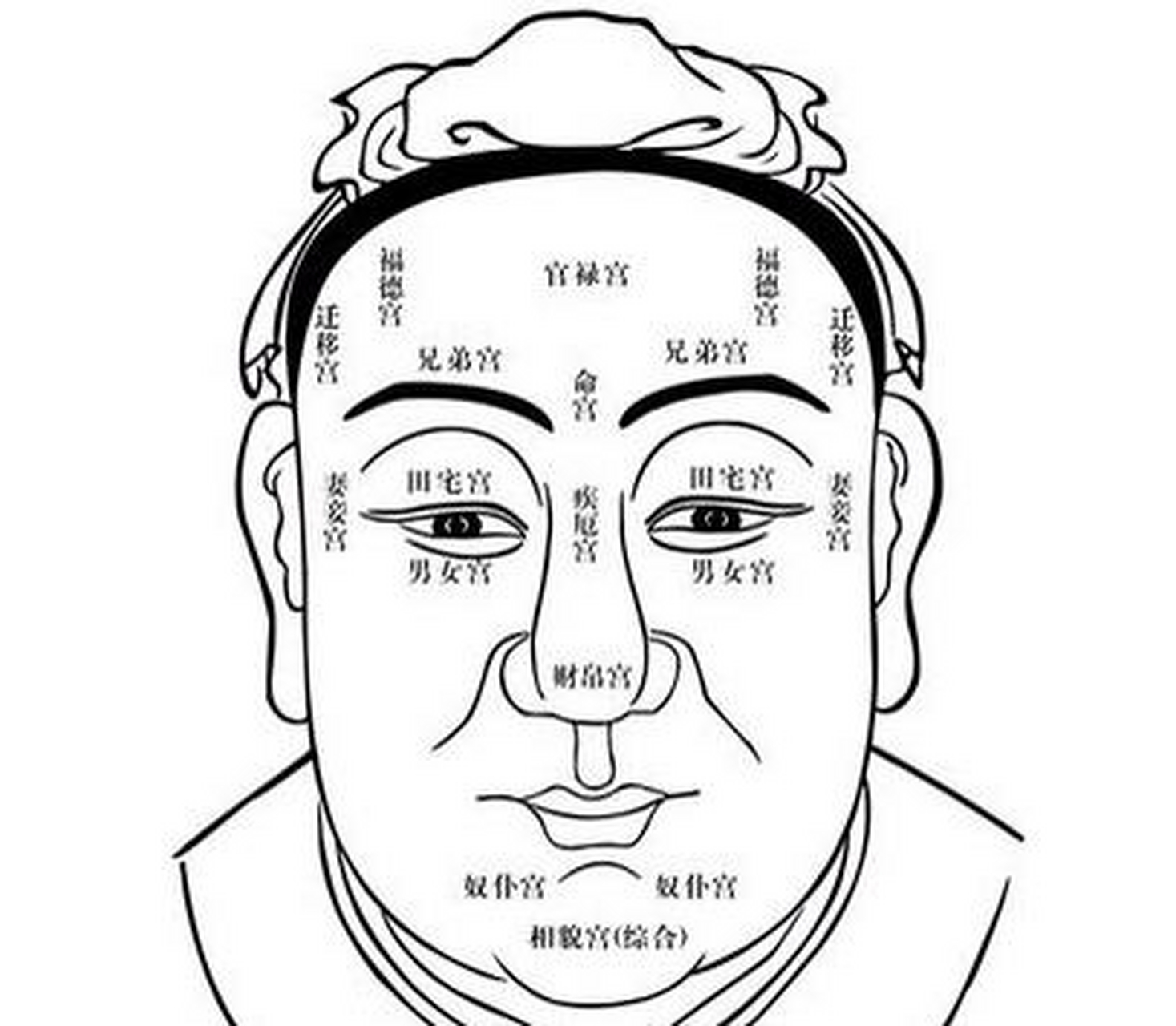 在前额左右眉毛的上方,称为天仓,福堂的部位.