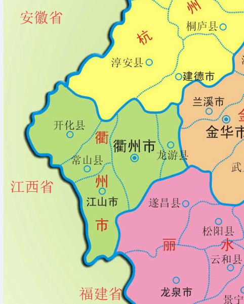 浙江地级市地图图片