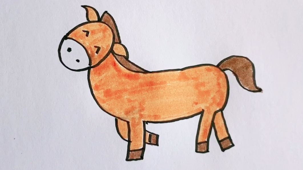 十二生肖简笔画:马