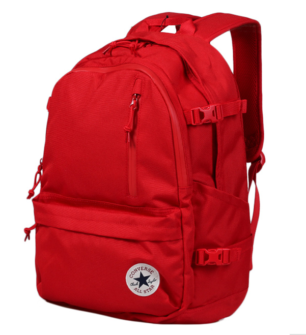 converse 10007784-a0318 匡威红色男女同款休闲双肩包