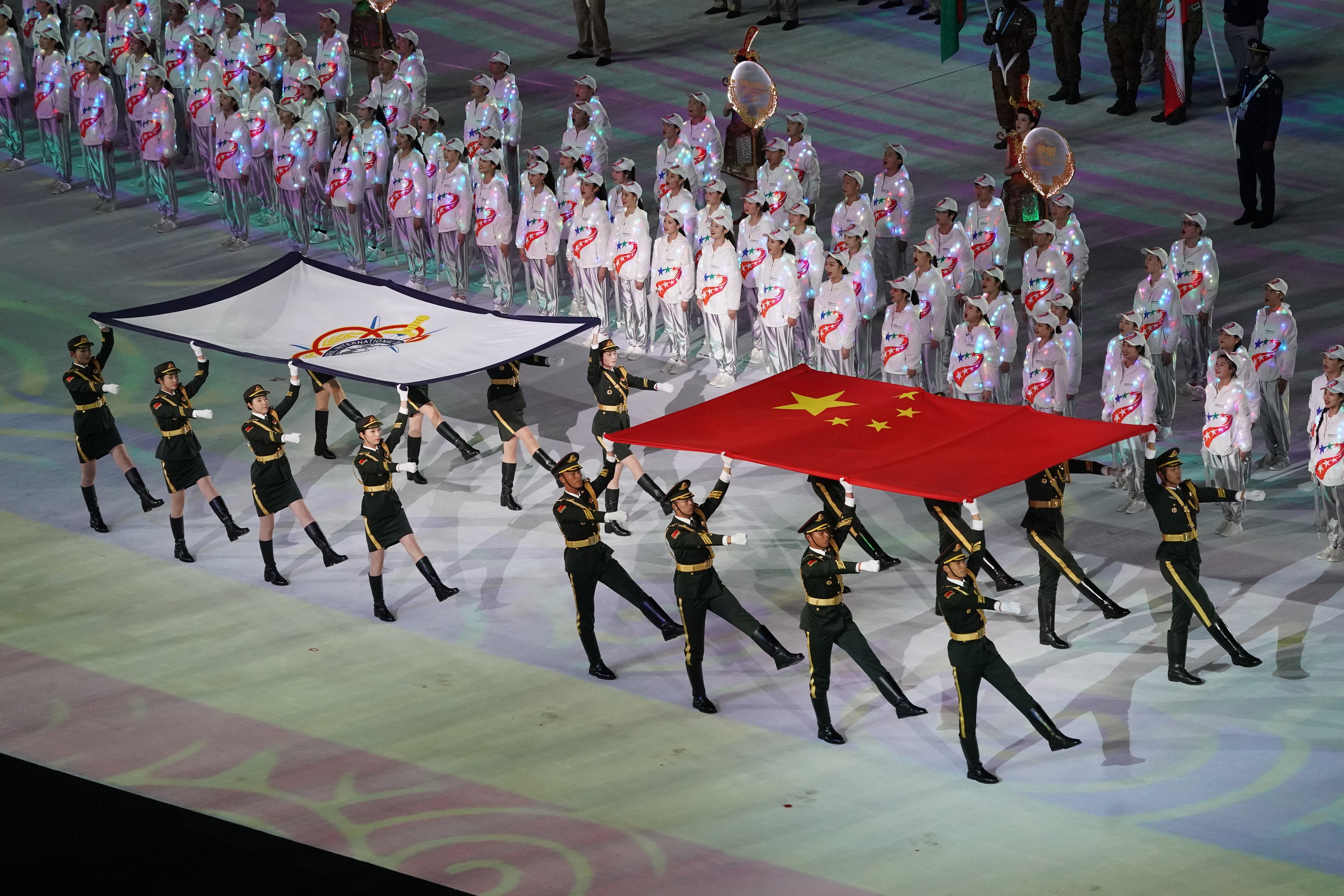 第七届世界军人运动会开幕式在武汉举行(4)