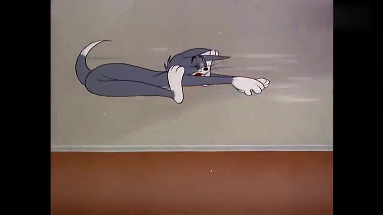 动漫壁纸:汤姆打开门发现是这么大的老鼠,被惊呆了