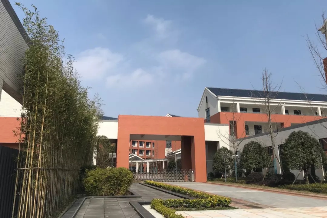 西雅小学:操场,体育馆,综合楼,右侧远处是象鼻窝公园.