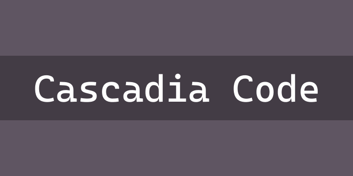 来自微软适合写代码的开源字体：Cascadia Code
