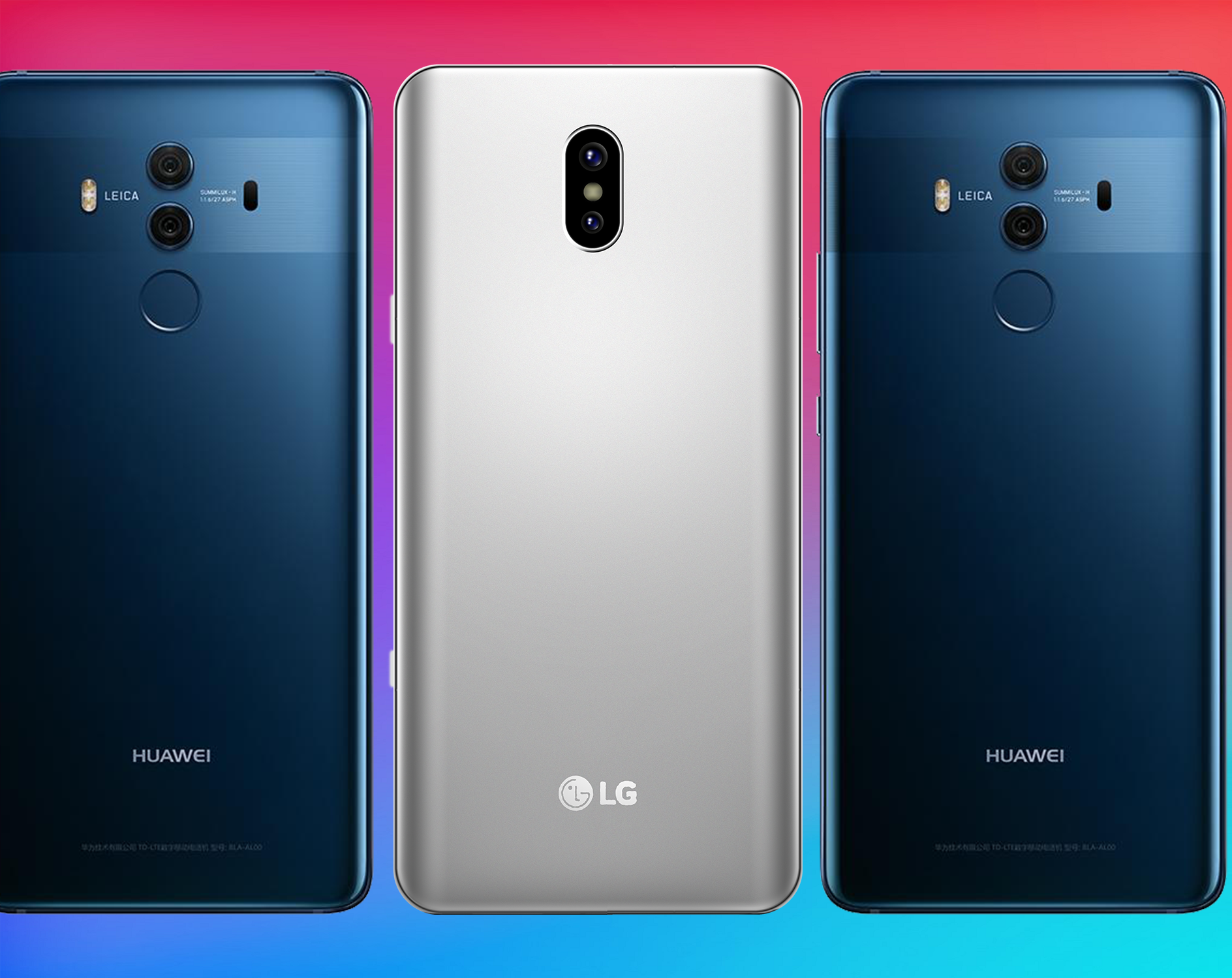 屏佔比高達95%,概念版lg v40,對比華為mate10