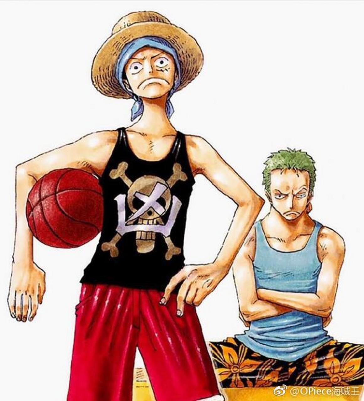 cool cool又拽拽,路飞和索隆打篮球.你想和他们较量一番吗?  #海贼王