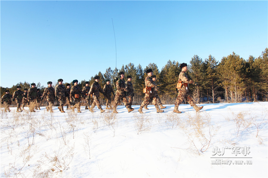 北疆黑河军分区官兵三九严冬挑战"寒将军"