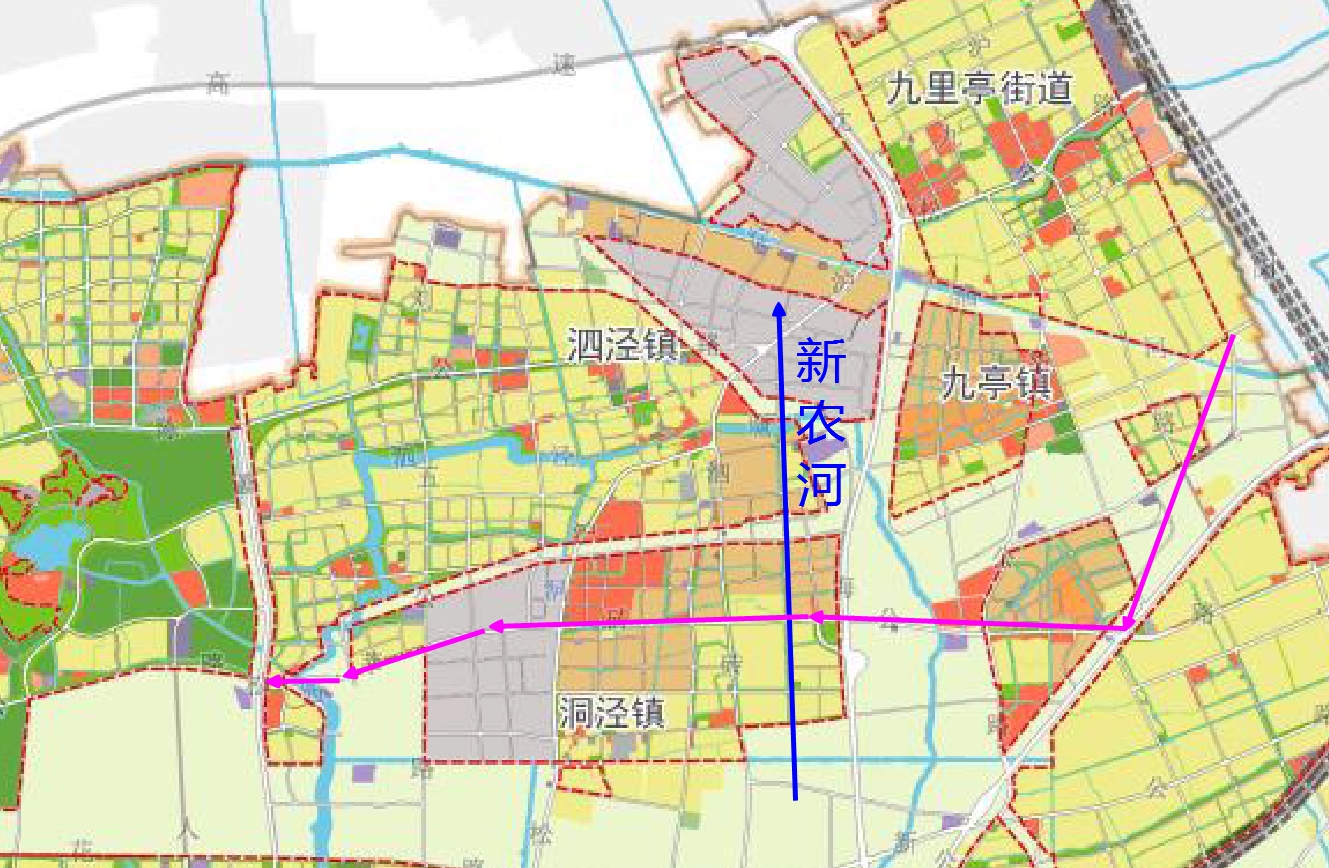 松江区的洞泾镇土地正在出让:位于上海轨道交通12号线西延伸沿线