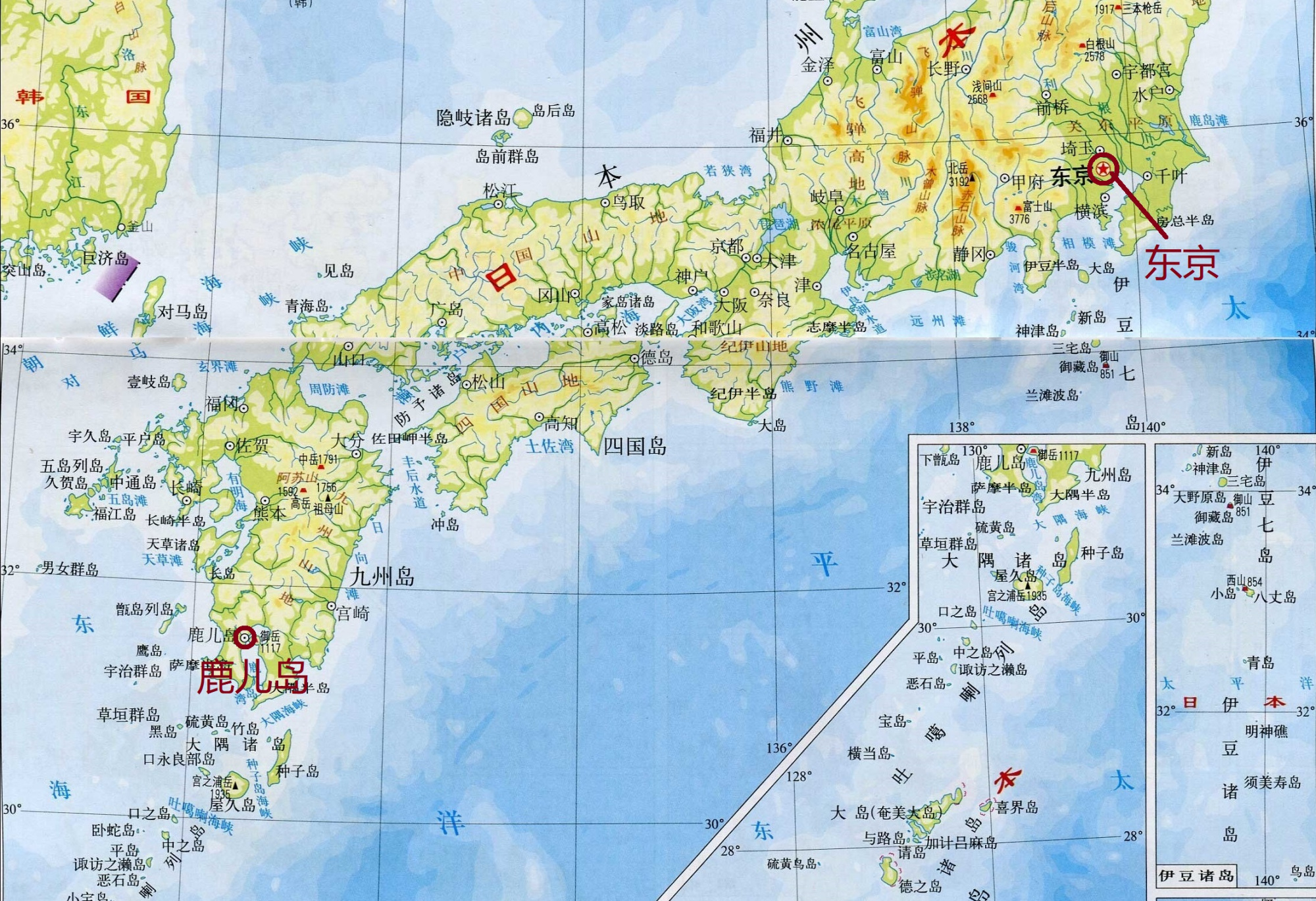 日本鹿儿岛和东京的纬度不同,为什么樱花会同时盛开?