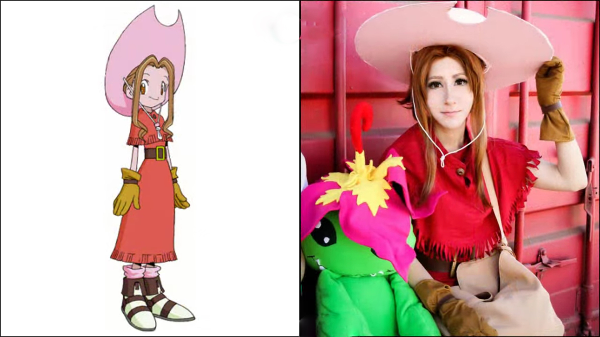 真人cos《数码宝贝》,美美极致还原,阿武嘉儿清纯可爱