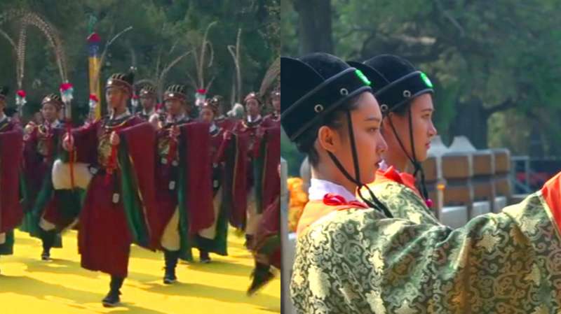 现场表演最高的祭祀舞蹈“八佾舞”！实拍：山东举行祭孔大典,文化历史,民俗,好看视频