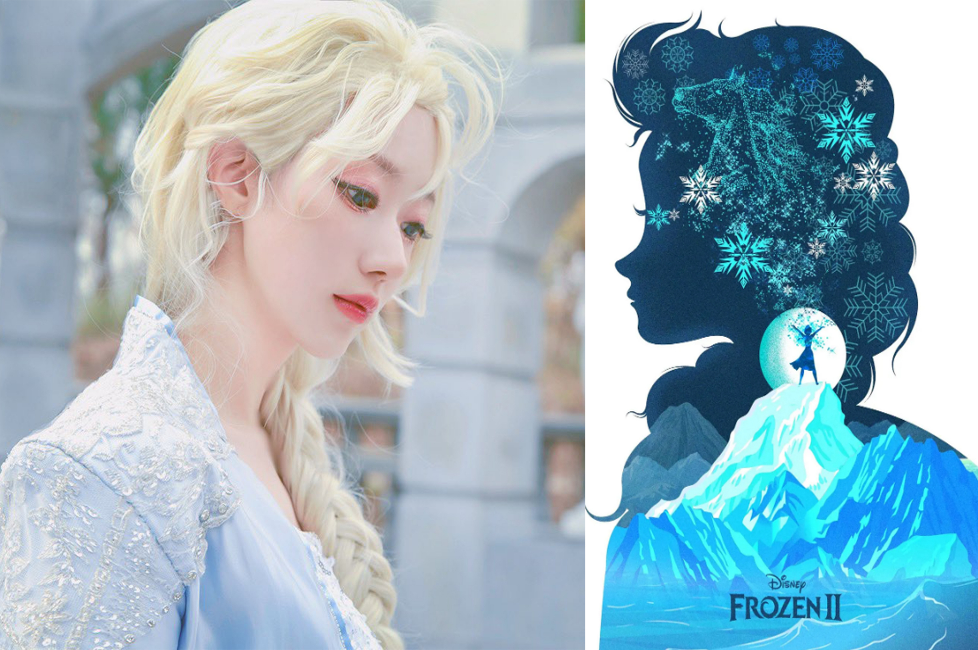 《冰雪奇缘2》真人cos,可爱与严肃的艾莎你喜欢哪一款?