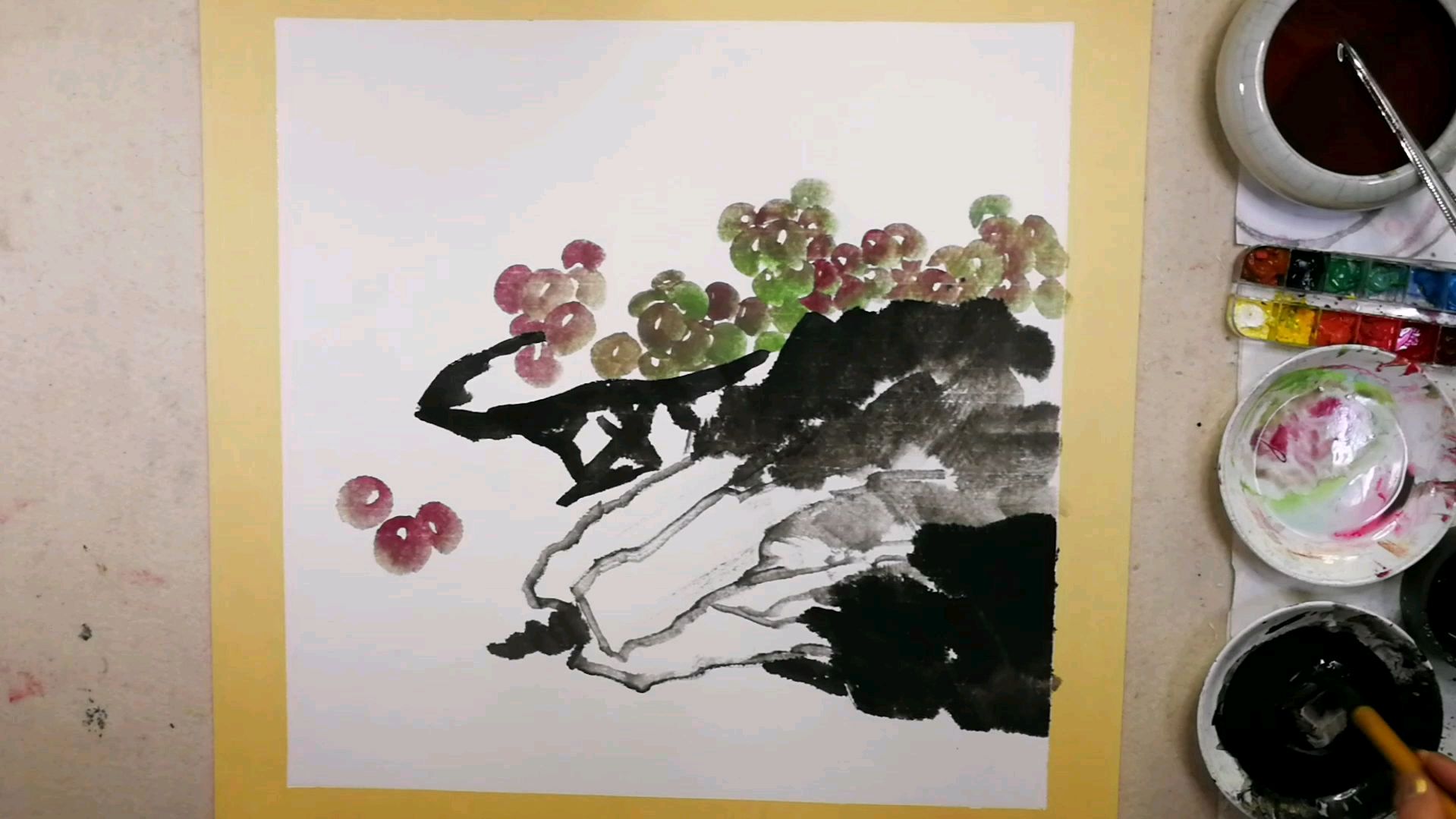 国画普及花鸟集。第九章蔬菜和水果的画法。第九节创作参考4.2