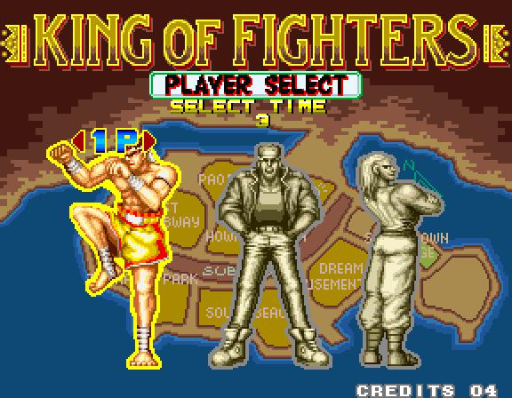 初代《饿狼传说1》只有三个可选人物,分别是特瑞,安迪和东丈,这三位