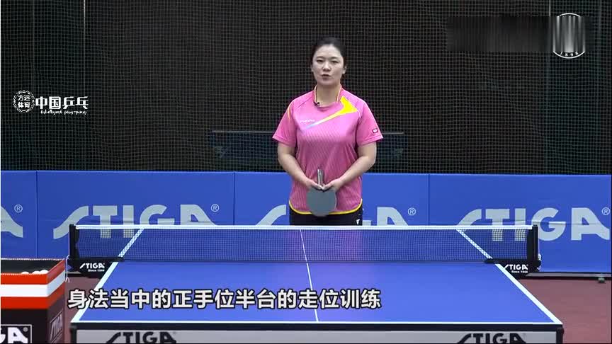 刘伟博士乒乓球教学——正手位半台走位