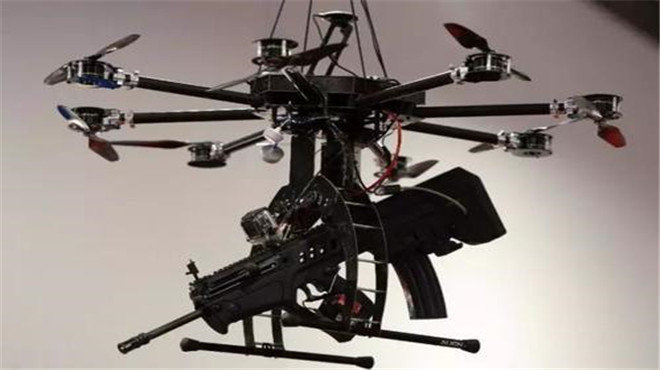 未来战争太科幻:无人机配上机枪和榴弹炮,400米高空指哪打哪