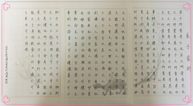 武汉市的蒋志明先生,平时工作之余爱好写硬笔书法,山人我一次偶然的