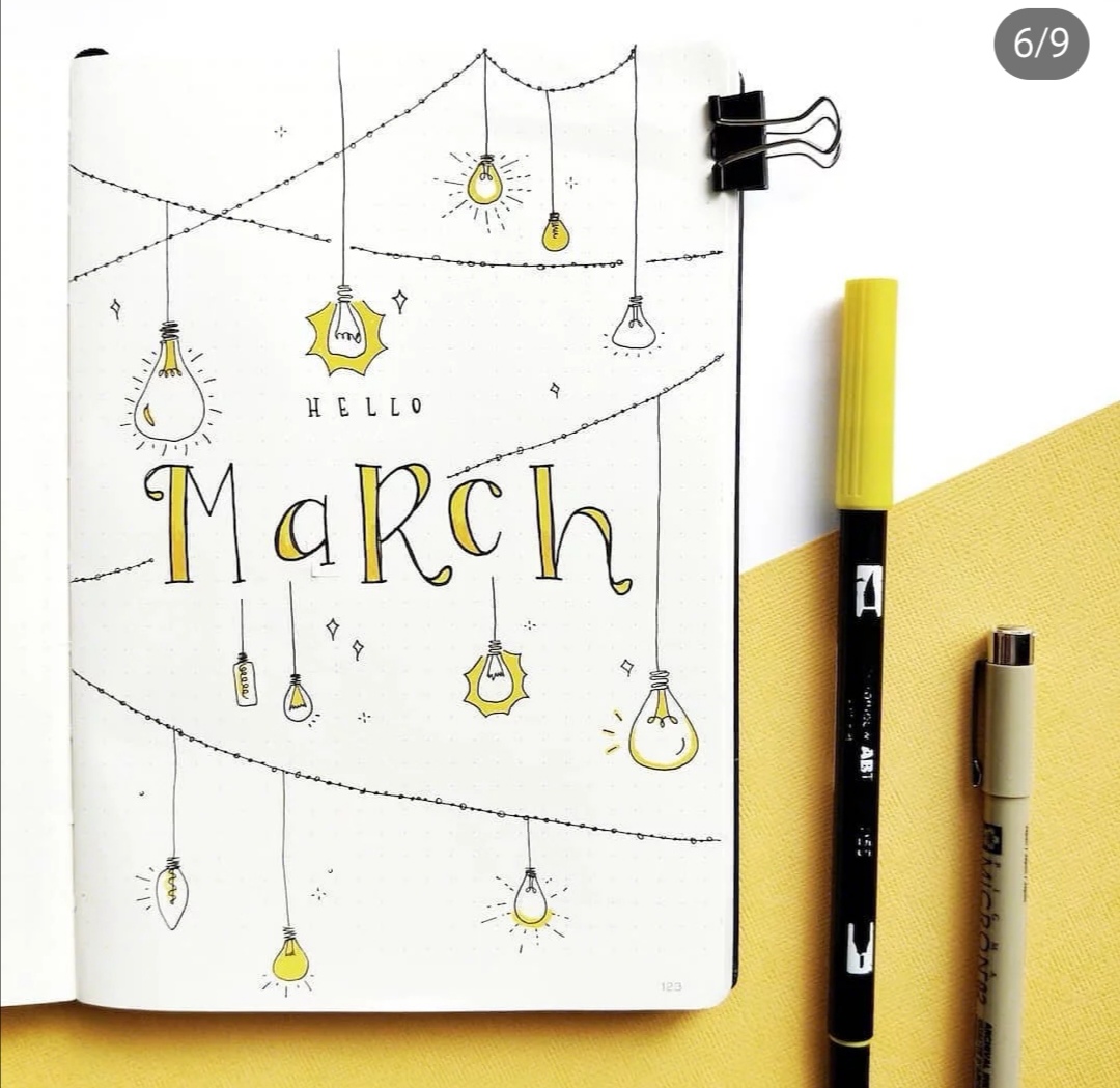 三月份的手帐封面设计分享~选一个用起来吧!